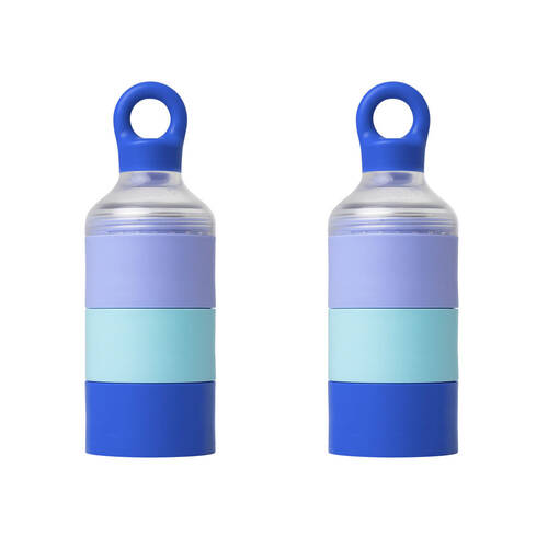 2PK Boon Triful Stainless Steel Insulated Baby Formula Container 8oz Blue