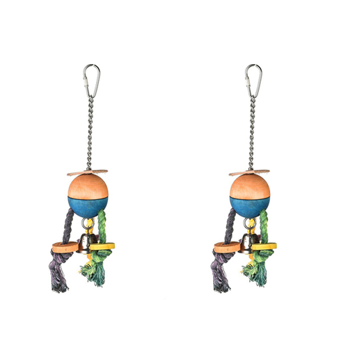 2x Nature Island Hanging Hide Ball Bird Pet Interactive Cage Toy