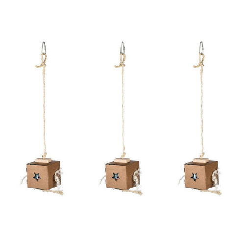 3x Nature Island Hanging Shred & Find Foraging Pet Bird Cage Toy