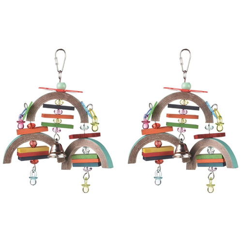 2x Nature Island Hanging Binky Mobile Bird Pets Fun Cage Toy