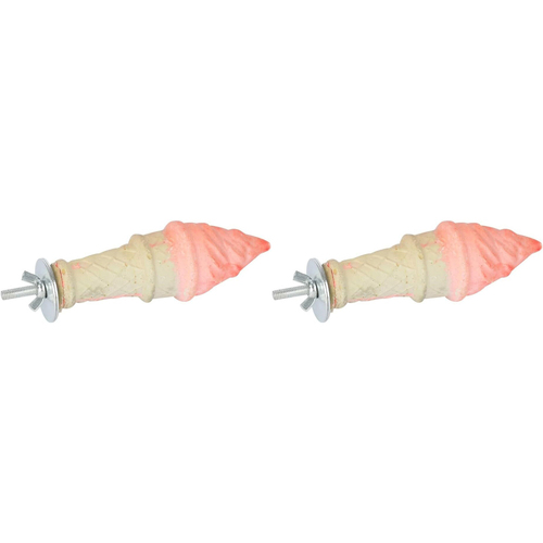2x Nature Island Cinnamon Ice Cream Perch Bird Beaks/Claw Pet Cage Toy Small