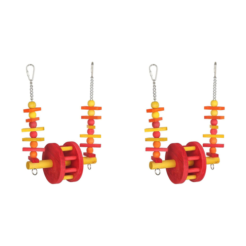 2x Nature Island Ferris Wheel Swing Bird Pet Interactive Cage Toy