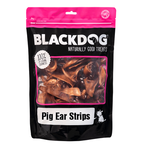 Blackdog Naturally Good Dog Treats Pig Ear Strips 500g