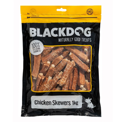 Blackdog Naturally Good Dog Treats Chicken Skewers 1kg