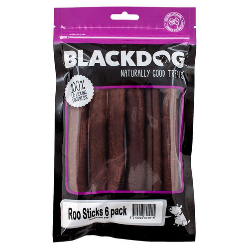 6pc Blackdog Naturally Good Treats Roo Sticks