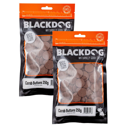 2PK Blackdog Carob Buttons 250g