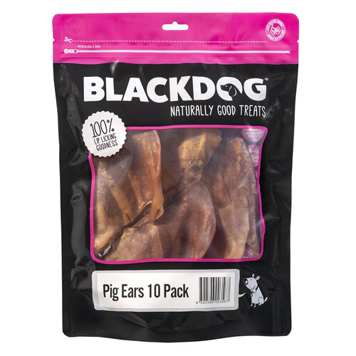 10pc Blackdog Naturally Good Treats Pigs Ears
