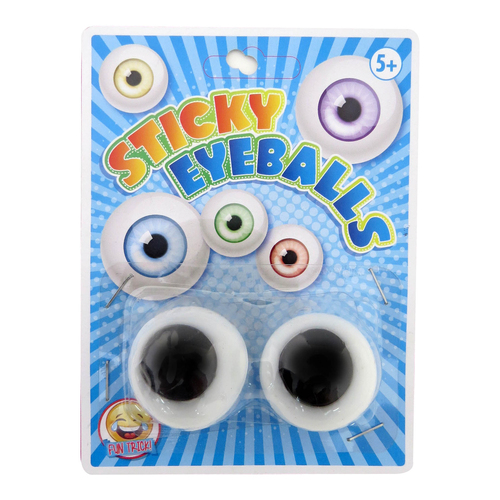 2pc Sticky Eyeballs Fun Trick Funny Gag Toy Kids 5y+