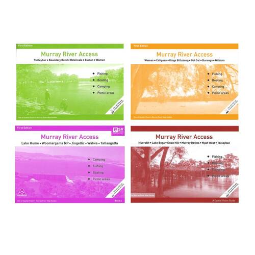 4pc AFN Murray River Access Book #5/6/7/8 Fishing Guide Combo Set