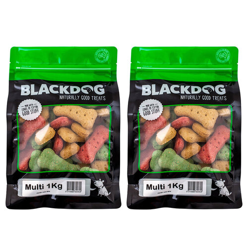 2PK Blackdog Naturally Good Treats 1KG Premium Biscuits - Multi