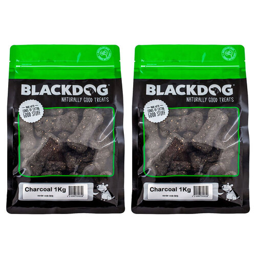 2PK Blackdog Premium Biscuits 1kg - Charcoal