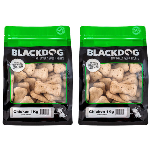 2PK Blackdog Naturally Good Treats Premium Chicken Biscuits 1kg