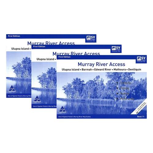 3PK  Murray River Access Book #11 Fishing Guide 48-Pages 21x30cm - Blue