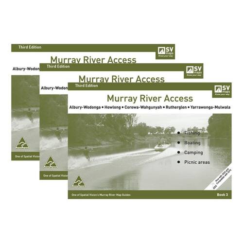 3PK Murray River Access Book #3 Fishing Guide 38-Pages 26.5x18.5cm - Green