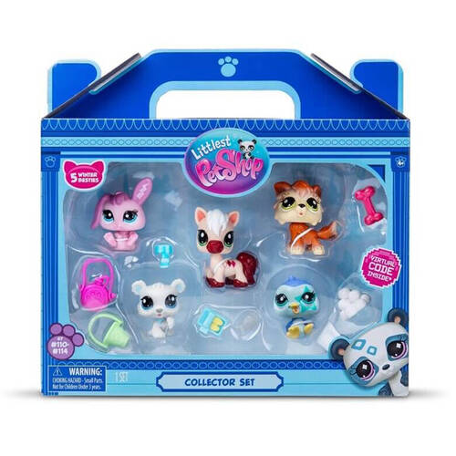 5pc Littlest Pet Shop Winter Besties Collector Set Kids 4y+