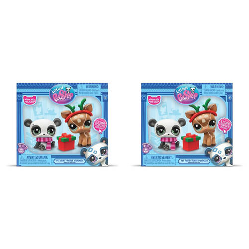 2PK Littlest Pet Shop Pet Pairs Winter Pals Holiday Ed Kids 4y+