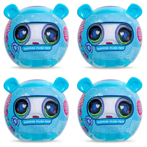 4PK Littlest Pet Shop Surprise Mini Plush Pets S1 - Assorted 4y+