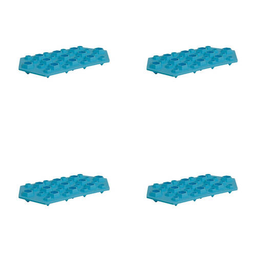 4PK Winex Silicone Diamond Ice Cube Moulder Tray - Sky Blue