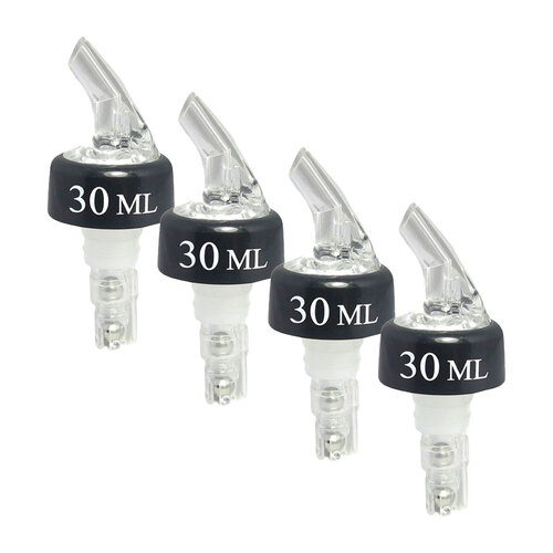 4PK Barpro 30ml Speed Measurer/Pourer Stainless Steel & Black
