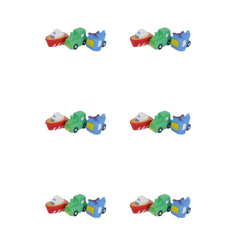 6x 3pc Cuddle Bug Kids Bath Time Squirtees Assorted Designs