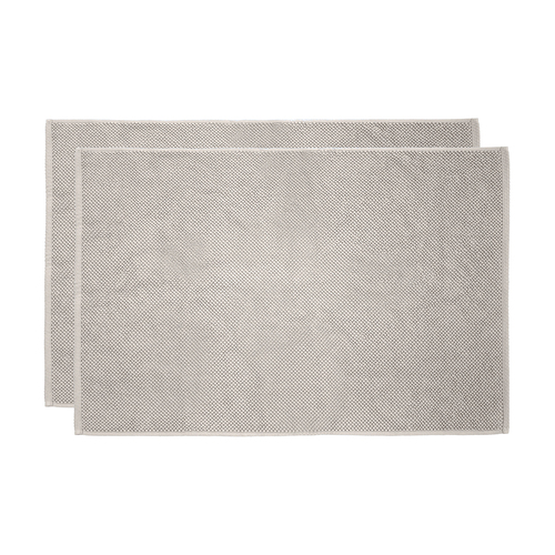 2pc Bambury Ultra soft Angove Bath Mat 50x80cm Pebble Cotton Woven