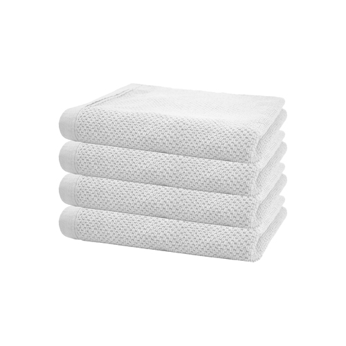 4pc Bambury Home Living soft Angove Hand Towel 40x70cm White 40 x 70cm