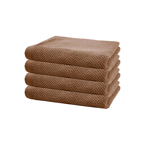 4pc Bambury Home Living Angove Hand Towel 40x70cm Woodrose Cotton Woven