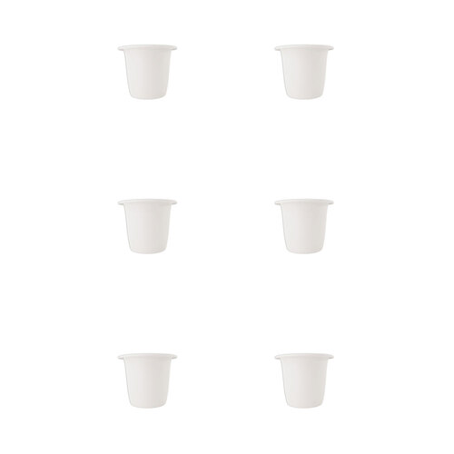 6PK Homeleisure Balconia Round Pot Planter 25cm White Garden 