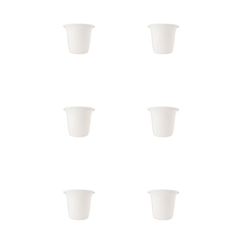 6PK Homeleisure Balconia Round Pot Planter 35cm White Garden 