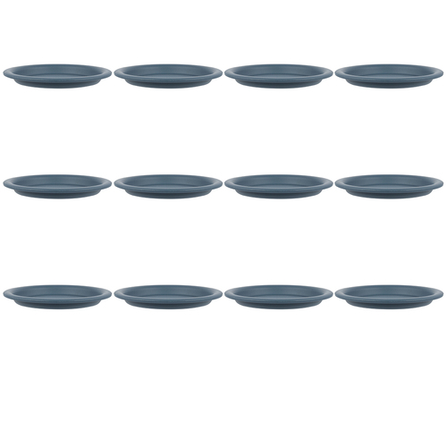 12PK Homeleisure Balconia Round Saucer For 25cm Pot Blue Garden 