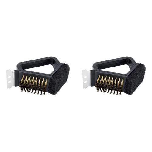 2PK Wiltshire Bar-B 3-In-1 Brass Bristle Barbeque Cleaning Brush
