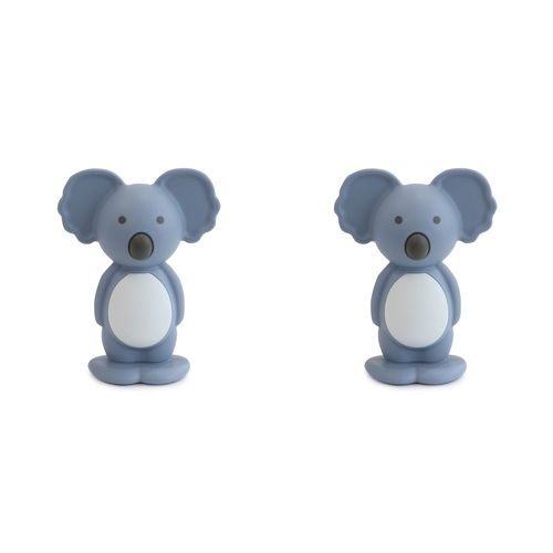 2PK Bubba Blue Koala Baby/Childrens Teething Toy, Steel Blue 3m+