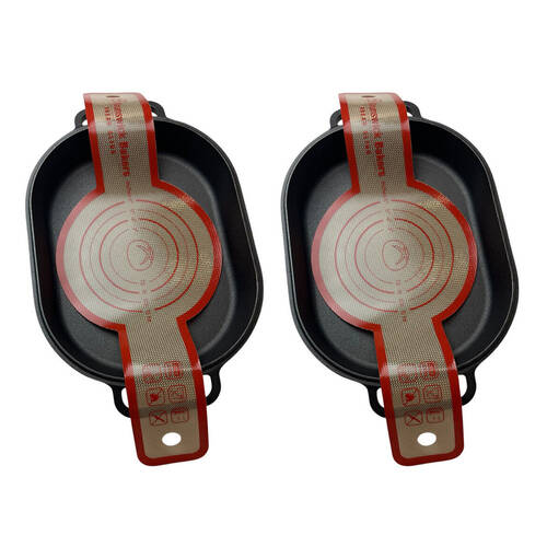 2x 2pc Brunswick Bakers Heat-Resistant Silicone Bread Sling 21x56cm