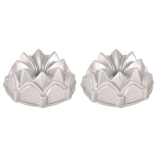 2PK Brunswick Bakers Crown Cast Bundt Pan Aluminum Non-Stick 24x9cm
