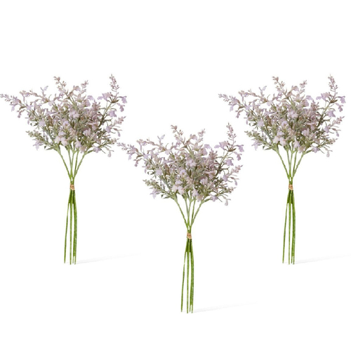 3PK E Style Artificial 41cm Plastic Larkspur Flower Bundle - Lilac