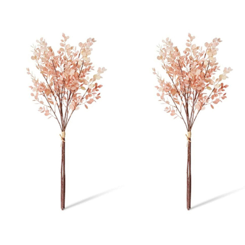 2PK E Style Artificial 72cm Plastic Eucalyptus Decor Bundle - Dusty Pink