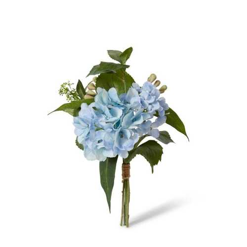 E Style Artificial 30cm Plastic Hydrangea Sadie Bouquet - Blue
