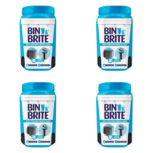 4PK Bin Brite Bin Odour Neutraliser - Spring Blossom 500g