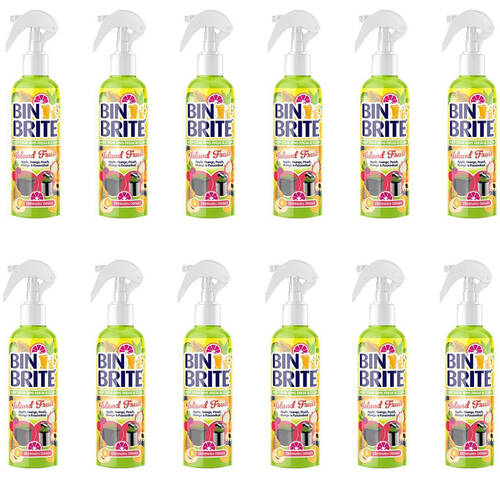 12PK Bin Brite Odour Neutraliser Spray 400ml - Island Fruit
