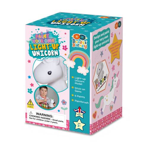 Buddy And Barney Paint Your Own Light Up Unicorn LED Craft Kit 3Y+