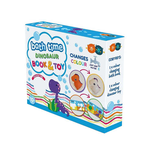 Buddy & Barney Magic Colour Changing Bath Book & Toy - Dinosaur Kids 1y+