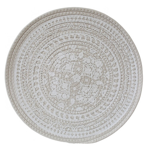LVD Placemat Mosaic Ivory/White 