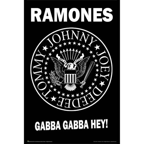 Ramones Seal Wall Poster/Decor Print 61 x 91.5cm Black and White