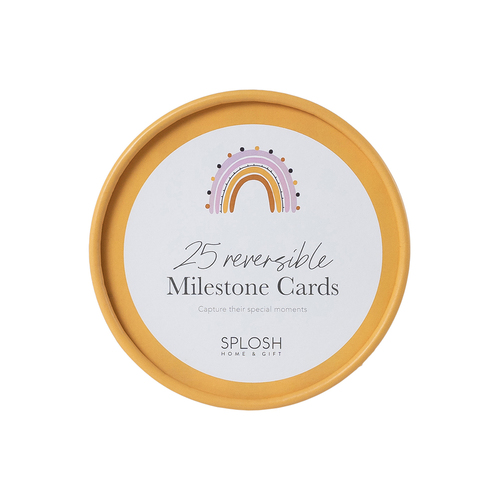 Reversible Milestone Cards Rainbows Quotes/Memories w/ Box & Lid