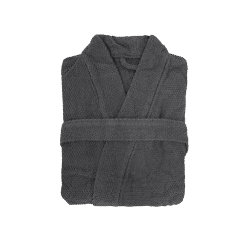 Bambury Angove Cotton Size Medium Charcoal Robe/Dressing Gown Home Living