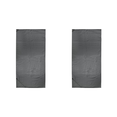 2PK Bambury Matrix Workout Microfibre Gym Towel Large Charcoal 60 x 120cm