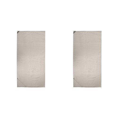 2PK Bambury Matrix Workout Microfibre Gym Towel Large Stone 60 x 120cm