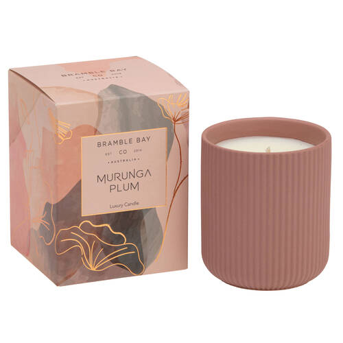 Bramble Bay Native Plum Murunga and Vanilla Scented Ceramic Candle 270g