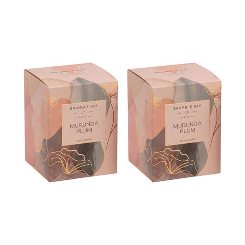 2PK Bramble Bay Native Plum Murunga and Vanilla Scented Ceramic Candle 270g