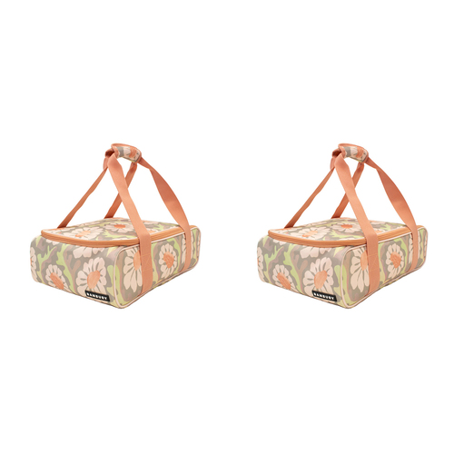 2PK Bambury Sadie Insulated Food Carrier Cooler Bag 40x27cm